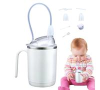 Generico Adult Sippy Cup 11x7.5x17 Cm 180g - Spill Proof Drinking Cup With Straw - Liquid Feeder For Elderly, Convalescent Care, Limited Mobility, Swallowing Disorders, Home, Hospital