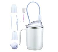 Generico Adult Sippy Cup - PP Stainless Steel 17cm, Straw Sip Cup, Ergonomic Handle | Spill-proof Design, Feeding Cups, Elderly Drinking Aid For Adults, Seniors, Disabled Patients, Porridge