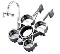 Genérico Aerator Key Wrench - 12in1 Faucet Tool 10,5 x 6,5 x 2,1 cm, Durable Alloy Maintenance | Plumbing Repair Instrument For Sink Kitchen Bathroom Shower Dishwasher Home Residential Installation