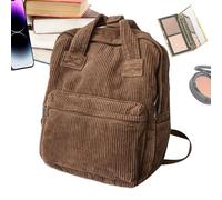 Generico Aesthetic Corduroy Laptop Backpack, Casuals Daypack Handle, Adorable Casual Day Trip Backpacks, Small Backpack Purse with Large Capacity for Travel, School, College, Girls