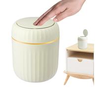 Generico Aesthetic Mini Desk Bin - Desktop Small Bin, Office Bins for Workplace, Tabletop Trash Can with Sturdy Lid, Waste Basket, Paper Baskets Ideal for Desks Kids Rooms Workplace Bedside