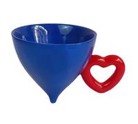Generico Aesthetic Mug - Ceramic Heart Handle Drinkware, 120ml Mini Tea Mug with Cute Design, Charming Heart Handle Design, Portable Cup for Holiday, Party Favors, Home Decor, Office, and Travel Use