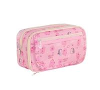 Generico Aesthetic Pencil Pouch, Animal Pattern Stationery Pen Case, 8.46x3.35x4.92 Inches 9 Compartments Cosmetic Bag with Zipper, Ideal for Girls Boys Kids and Travel Storage Use