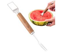 Genérico Affettatrice per anguria | Utensile per affettare affettatrice con forchetta per anguria - Utensile da cucina in acciaio per tagliare frutta per anziani e famiglie