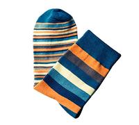 Generico Agenda Anime di colore a righe calzini colorati casual Men's Fashion cotone Autumn calzini (Blue, One Size)