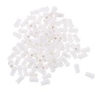 Generico Ago Anti-intasamento per Flacone di Colla per Ciglia 100 Pezzi, Spillo per Bottiglia di Colla in Plastica Bianca, Accessorio Anti-bloccaggio per Extension Ciglia in Salone e Uso