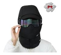 Generico Agriculturi Waterproof Fleece Lined Hood, Right Over Helmet Balaclava Hoodie, Hood Waterproof & Windproof (Black)