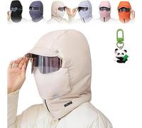 Generico Agriculturi Waterproof Fleece-Lined Hood, Rockwaved Waterproof Fleece-Lined Hood, Winter Face Mask, Unisex (White)