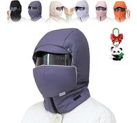 Generico Agriculturi Waterproof Fleece-Lined Hood, Rockwaved Waterproof Fleece-Lined Hood, Winter Face Mask, Unisex (Grey)