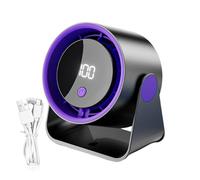 Generico Air Circulator Tџrbo Fan - 12.8x9x14cm Portable USB Small Table Fan With LED Digital Display | 100 Speed Quiet Air Circulator | 1200mAh Battery Mini Cooling Fans For Bedroom, Office