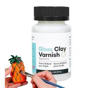 Generico Air Dry Clay Varnish, Glossy Glaze, 120ml Air Dried Clay Gloss, Transparent/Black Terracotta Sealant Waterproof, High Shine Porcelain Finish for Workplace and Home