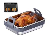 Generico Air Fryer Pan - Heatproof Crisp Plate, Perforated Sizzling Sheet, Kitchen Broiler Insert | Nonstick Culinary For Steaming Searing Toasting Reheating Dinner Lunch Breakfast Snack Appetizer