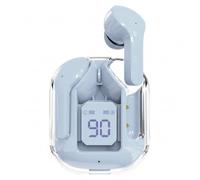 Generico Air31 Auricolari Bluetooth TWS,Cuffie Wireless In-Ear,Auricolari Cuffie wireless Crystal Airbuds Cuffie wireless con suono di alta qualità,cuffie bluetooth senza fili (Azzurro cielo)