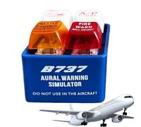 Generico Airplane Emergencys Alert Keychains With Bright Led Light | Pilot And Crew Alert Keychain,Miniature Aviation Cockpit Safety Button Gift For Aviation Fans