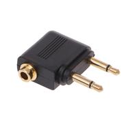 Genérico Airplane Headphone Adaptor - Plane Headphone Adapter, Headphone Airplane Adapter, Portable Double Headphone, Lightweight Aviation Headsets & Intercoms For Movie Dialogues, Music Melodies