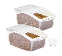 Generico Airtight Rice Box, Sealed Food Container, Household Storage Organizer, Practical Bucket With Scale, Easy Pulley Movement Feature, Suitable for Kitchen Pantry Gardening Laundry Supplies