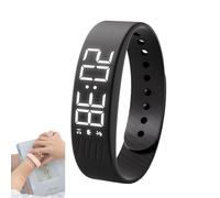 Generico Alarm Clock Watch, Alarm Bracelet Digital Silent Vibration Wake-Up Sport Wristband,for Heavy Sleepers, Snooze Free Smart Watch for Men and Women (Black)