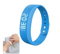 Generico Alarm Clock Watch, Alarm Bracelet Digital Silent Vibration Wake-Up Sport Wristband,for Heavy Sleepers, Snooze Free Smart Watch for Men and Women (Blue)