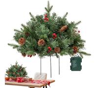 Generico Alberi di Natale per Vasi Decorativi | Decorazione Illuminata Artificiale con Picchetto Treppiede,Decorazione Festività per Giardino Raduni Familiari Negozio