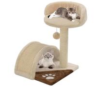 Generico Albero per Gatti con Tiragraffi in Sisal 40cm Beige e Marrone,Beige,2.05kg,170545