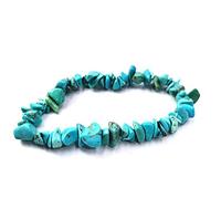 Generico ALCHIMIA- Bracciale chip pietra vera naturale Howlite azzurra