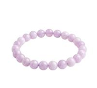 Generico ALCHIMIA- Bracciale donna - uomo elastico pietre vere naturali 6 mm. (Kunzite)