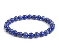 Generico ALCHIMIA- Bracciale donna - uomo elastico pietre vere naturali 6 mm. (Lapislazzuli)