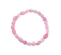 Generico ALCHIMIA- Bracciale elastico chip irregolari Pietre Vere Naturali energia cristalli cristalloterapia (Quarzo Rosa)