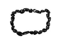 Generico ALCHIMIA- Bracciale elastico chip irregolari Pietre Vere Naturali energia cristalli cristalloterapia (Tormalina)