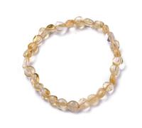 Generico ALCHIMIA- Bracciale elastico chip irregolari Pietre Vere Naturali energia cristalli cristalloterapia (Citrino)