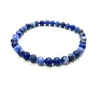 Generico ALCHIMIA - Bracciale elastico uomo pietre vere naturali satinate opaco mm.6 SODALITE