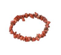 Generico ALCHIMIA- Bracciale in Diaspro Rosso Naturale Chip Pietra del Radicamento e della Forza Vitale Energia e Stabilità