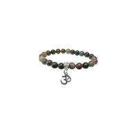 Generico ALCHIMIA- Bracciale pietre vere naturali mm.8 con ciondolo OM cristalloterapia Dragon Stone