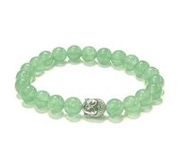 Generico ALCHIMIA - Bracciale unisex Buddha pietre vere naturali mm.8 (AVVENTURINA)