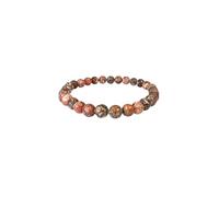 Generico Alchimia-Bracciale uomo-donna elastico pietre vere naturali cristalloterapia (Diaspro Leopard)