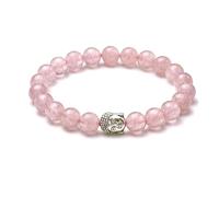 Generico ALCHIMIA - Bracciale Zen con Buddha e Pietre Naturali Vere - Elegante, Anallergico, Nickel Free Energia Positiva Protezione