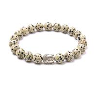 Generico ALCHIMIA - Bracciale Zen con Buddha e Pietre Naturali Vere - Elegante, Anallergico, Nickel Free Energia Positiva Protezione