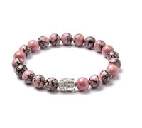 Generico ALCHIMIA - Bracciale Zen con Buddha e Pietre Naturali Vere - Elegante, Anallergico, Nickel Free Energia Positiva Protezione