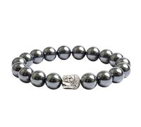 Generico ALCHIMIA - Bracciale Zen con Buddha e Pietre Naturali Vere - Elegante, Anallergico, Nickel Free Energia Positiva Protezione