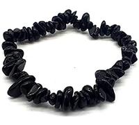 Generico ALCHIMIA - Bracciali chip vera pietra naturale elastico Ossidiana Nera