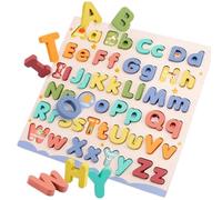Genérico Alfabeto Legno - Lettere di Legno Maiuscole e Minuscole per Bambini - Gioco Educativo Interattivo Motricità Fine Apprendimento Prescolare Casa