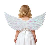 Generico Ali d'Angelo | Ali d'Angelo | Cupido | Ali di Piume | Cristo Bambino Come Accessorio per Costume da Donna Halloween | Carnevale |Bianco| per Spettacoli di Danza del Festival