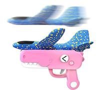 Generico Aliante in Schiuma - Giocattolo a Spinta con Dinosauro per Ragazzi | Lanciatore di Aeroplani Giocattolo | per Bambini Vacanze Estate Giardino Spiaggia Campeggio