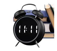 Genérico Allarme Clock, Silent Non-Ticking with, | Silent Soft Light Twin Bell Decor | 6,3 x 4,33 pollici Digital Vintage Alarm Clock Loud | For Kids Children Boys Students Teens Heavy Sleepers Home