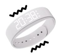 Generico Allarme da Polso Vibrante - Bracciale LED Silenzioso da 12-19 cm, Promemoria Urti Impermeabile, Orologio da Polso Vibrante Intelligente per Dormienti Pesanti Camera da | Adolescenti Adu
