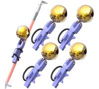 Generico Allarme da - Set 5 Pezzi, Portatile, Sonoro, Clip | Campanelli d'allarme di morso per canne da | per Acqua Salata E, Lago, Spigola E Il Pesce Gatto