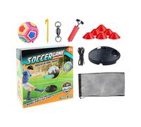 Genérico Allenatore di Calcio | Materiale Per Allenamento Di Calcio | Con Corda Elastico E Borsa Di Rimbalzo per Allenare Dribbling E Calci Giovani E Attrezzature Secondarie