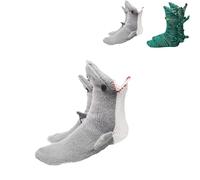 Generico Alligator Socks, Novelty Animal Socks - Cute Knitted Winter Warm Floor Socks For Adults Funny, Unisex Cotton Biting Leg & Floor Socks (#2)