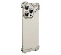 Generico Alloy Armor Bumper per iPhone 16 Pro Max, 16/15/14/13/12 Series, Custodia in Alloy Titanium Premium Senza Cornice, Minimalista Unica (per iPhone 16, Grigio)