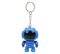 Generico Alloy Robot Keychain - 3.5 Inch Tall Figurine with Polished Metal Finish, Integrated Led Glowing Eyes for Visibility, Articulated Robot Keyring, Secure Clasp Attachment